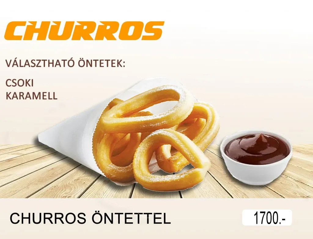 Churros öntettel