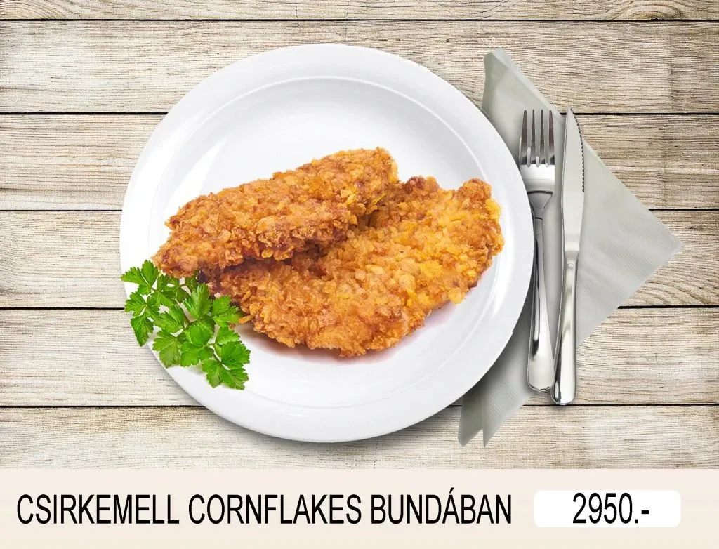 Csirkemell cornflakes bundában