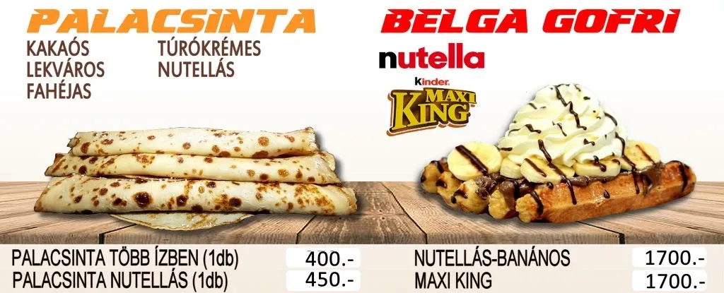 Palacsinta és belga gofri