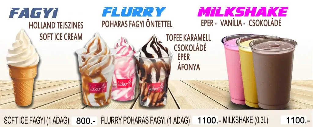 Fagyi, Flurry és milkshake