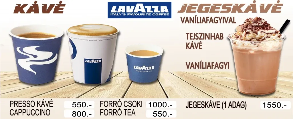 Lavazza kávé és jegeskávé