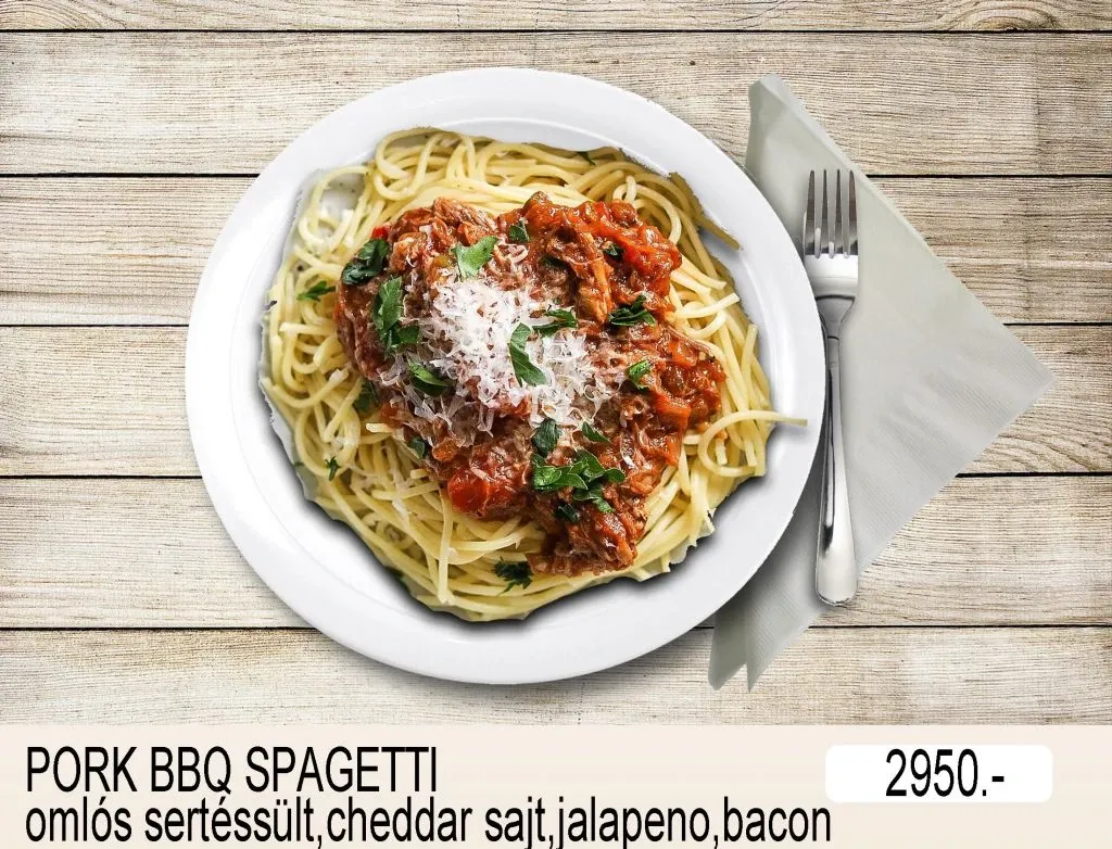 Pork BBQ spagetti