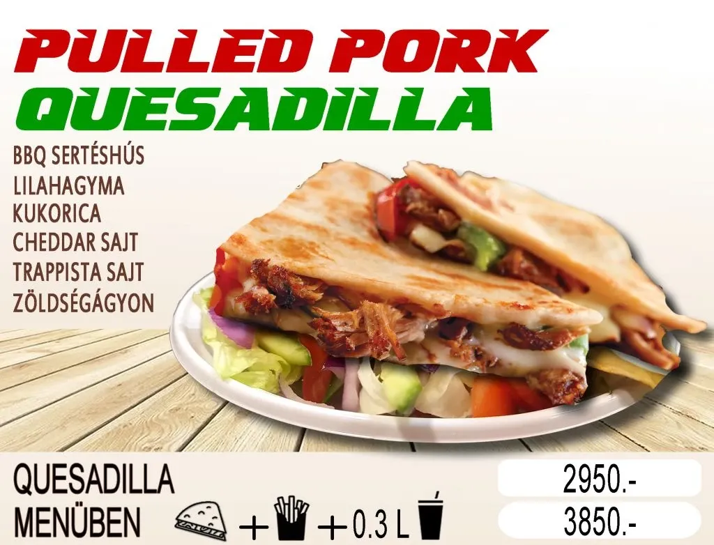 Pulled pork quesadilla