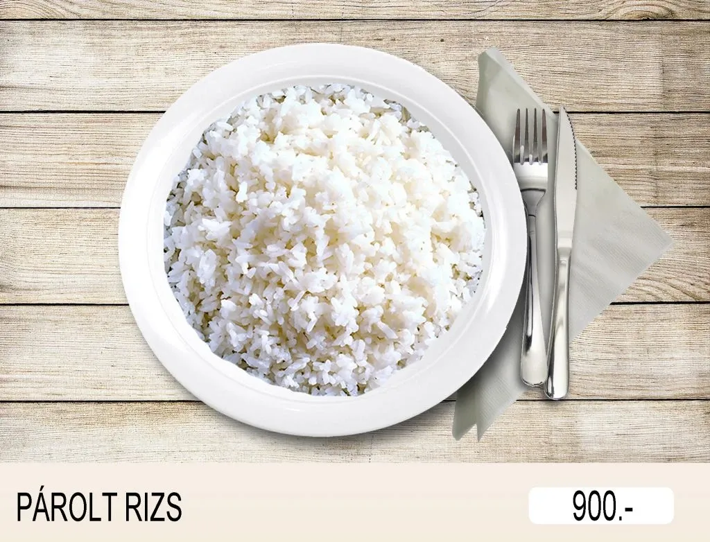 Párolt rizs