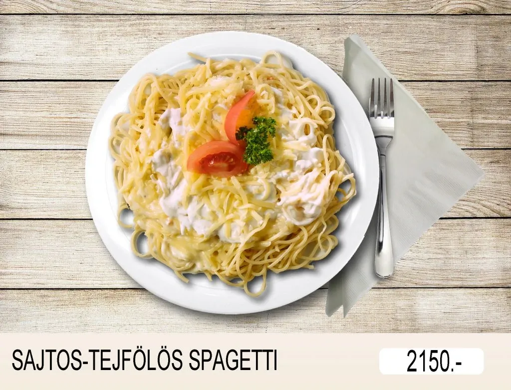 Sajtos-tejfölös spagetti